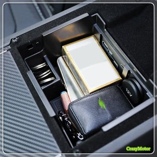 For Jaguar XE XF F-Pace 2016-2020 Car Central Armrest Storage Glove Box Tray Case Auto Accessories