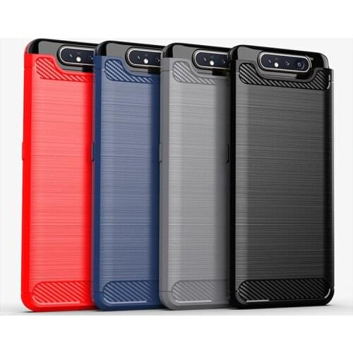 For Samsung Galaxy A80 Case Carbon Fiber Cover Full Protection Phone Case For Samsung Galaxy A80 Cover Shockproof Bumper