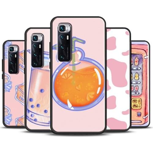 Peachy Creamy Bubbles soda Juice Milk Case For Xiaomi POCO X3 F2 Pro F1 Mi 10 Ultra 9 9T 10 Pro A3 8 Max3 Mi Note 10 Lite Cover