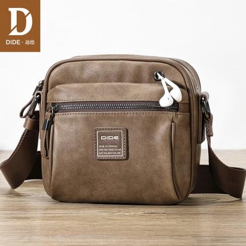 DIDE Waterproof Mini Messenger Bag Crossbody Bags Handbag men Vintage High Quality Synthetic Leather Mini Small Money Bag