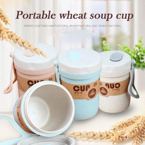Travel Mug Portable Reusable Leakproof Soup Cup with Screw Tight Lid Ultra Lightweight For Outdoor J2Y