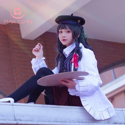 Game for All Time Female Protagonist Cosplay Lolita Skirt Cosplay Costume Full Set for Game Party Costume Prop Accessories