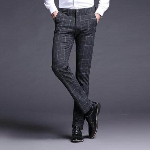 Мужские брюки в клетку Jbersee China At AliExpress