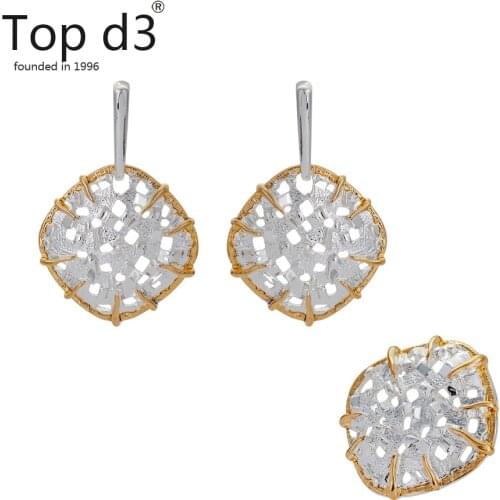 Top d3 New Style Fashion Jewelry Sets Classic High Quality Temperament Ladies Jewelry for Women Party Gift Earring and Ring