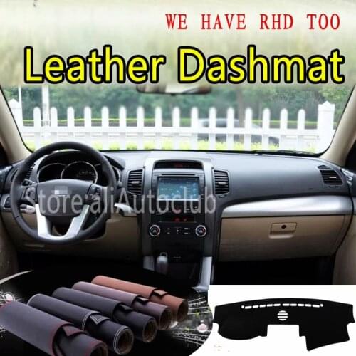 For Kia Sorento II 2009 2010 2011 2012 2013 Leather Dashmat Dashboard Cover Dash Carpet Custom Car Styling sunshade LHD+RHD