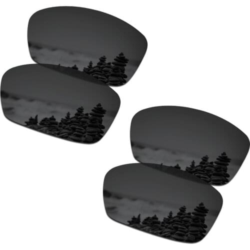 SmartVLT 2 Pairs Polarized Sunglasses Replacement Lenses for Oakley Hijinx Stealth Black and Stealth Black
