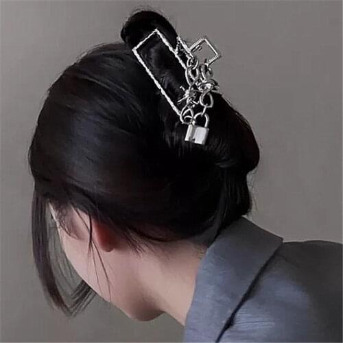 Thorns lock metal hair catch tide hairpin back head plate clip female personality net red catch clip shark clip hair accessories