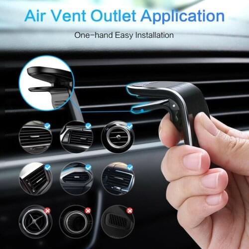 Metal Magnetical Car Phone Holder Mini Air Vent Clip Mount Magnet Mobile Stand For iPhone XS Max for Xiaomi Smartphones in Car