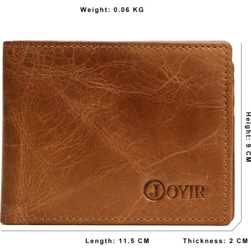 Men Wallet Genuine Leather RFID Wallet Vintage Style Short ID Card Holder Credit Card Holder Solid Carteira Masculina Wallet