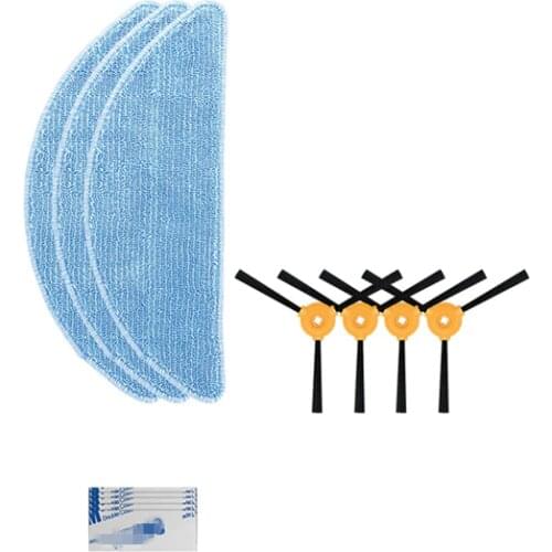 Robot Vacuum Cleaner Mop Cloths Side Brushes for Gutrend Fusion 150 Yellow/Black Robotic Vacuum Cleaner Rag Parts Accessories