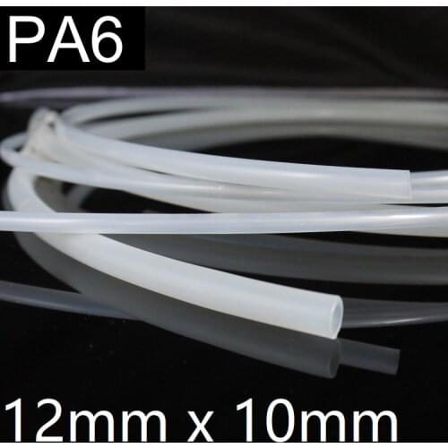 PA6 Nylon Tube OD 12mm x 10mm ID Oil Pipe High Pneumatic Parts Pressure 2.0MPa Air Compressor Water Hose Hard Translucent
