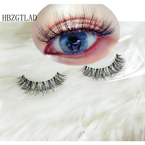 NEW 1pair Lashes 3D Mink Strip Lash Reusable False Eyelashes Crisscross Dramatic Lashes Lightweight Invisible Band Eye Lashes