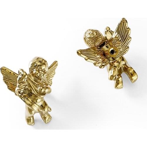 Angel Shape DIY Furniture Door Handles Solid Brass Knobs for Cabinet Kitchen Cupboard Bathroom Drawer Pulls Home Decor Accessory