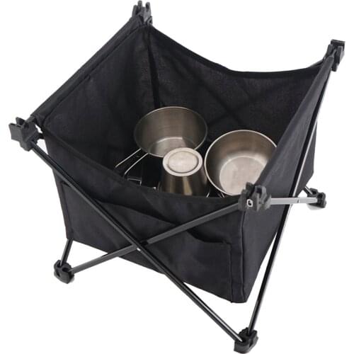 Outdoor Folding Table Storage Hanging Basket Picnic Camping Pouch Organizer Portable Invisible Pocket Waterproof Camping BBQ