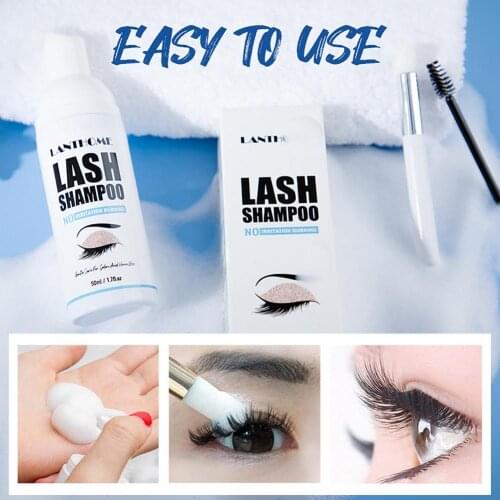 High Quality 50ml Eyelash Shampoo Gentle Cleansing Eyelashes/Grafting Extension Eyelashes Mousse Foam Pro Eyelash Cleaner