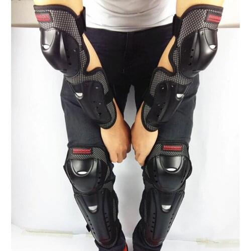 1 Set Motorcycle Cycling Elbow and Knee Pads Guards Protectors Motocross Racing Knee Shin & Elbow Protection Protective Kneepad