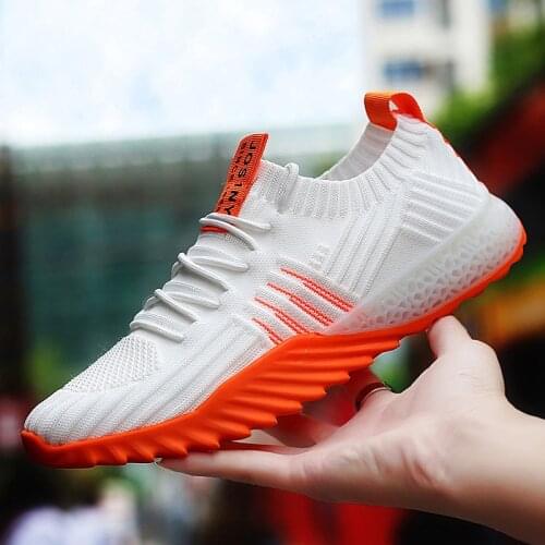 Moipheng Flats Women 2020 Platform Sock Sneakers Mesh Breathable Casual Shoes Woman Solid Green Plus size 35-45 Zapatos De Mujer