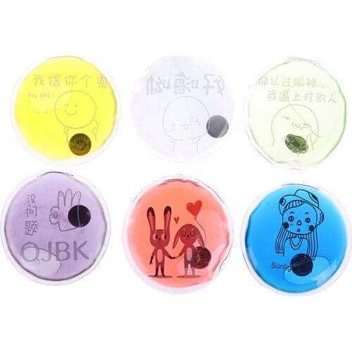 Mini 1Pcs Winter Reusable Gel Hand Warmer Cute Funny Word Print Instant Heating Pack Warmer