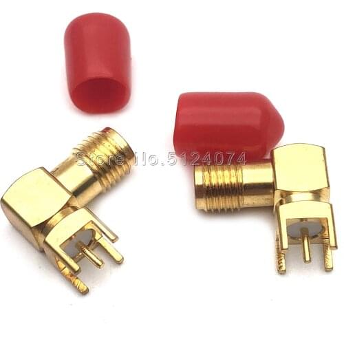 10sets/lot SMA Bending pin SMA-KWE Outer Screw Inner Hole SMA RF Seat RF Antenna Seat 90° RF Connector