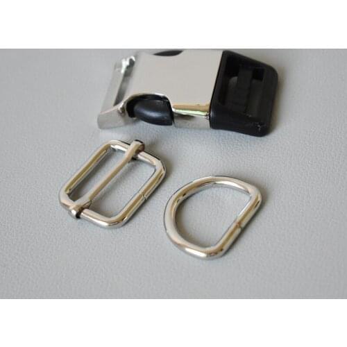 100 set 25mm pulling buckle Metal release buckles D rings sliders for cat dog collar adjustable buckles DIY sewing accessories