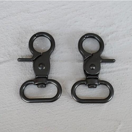 100 Pcs 25mm Metal Snap HookMetal Carabiner Clip Swivel Trigger Dog Buckle KeyHooks retaining ring DIY Craft Lobster Clasp