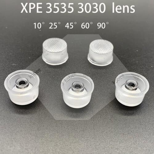 13mm 3535 Cree CREE XPE XPE2 XPG XPG2 XTE LED Lens 30 60 Degree Optical Grade PMMA Led Lens Holder Plano Reflector Collimator