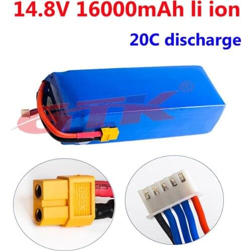 20C 320A high rate 4S 14.8V 16000mAh not 12v lithium li-po battery pack for aerial model plane car boat FID electric hammer