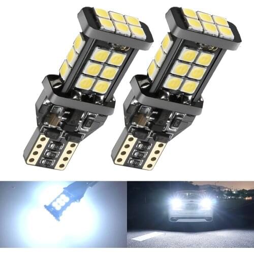 2x 1200Lm T15 W16W LED Canbus Bulbs 920 921 24SMD 3030 White 12V Led Backup Reverse Light for Ford Fiesta Fusion Focus Mazda 3 5