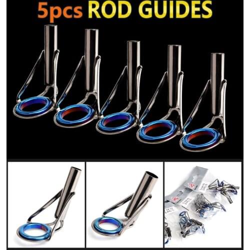 X5QF Top Tip Guide End Ring with Tube DIY Fishing Rod Building Repair Spare