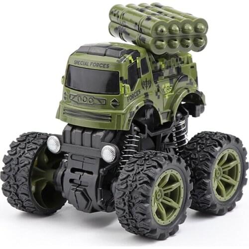 Four-Wheel Drive Inertial Rotating Stunt Independent Spring Design Kids Baby Rocket Car Missile Vehicle Toys Children Gift