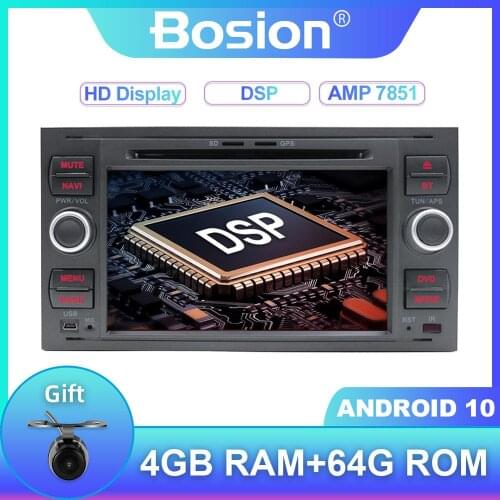 Bosion Car Multimedia player Android 10 GPS Autoradio 2 Din For FORD/Focus/Mondeo/S-MAX/C-MAX/Galaxy RAM 4GB 64GB Radio DSP WIFI