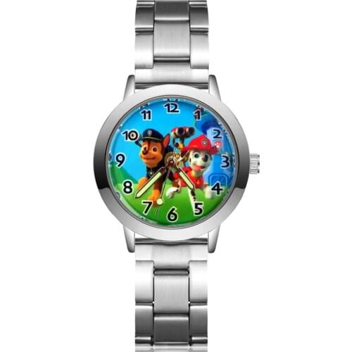 Cartoon Pretty Dog Style Childrens Women Student Girls Boys Quartz Metal Steel Wrist Watches Clock JA209