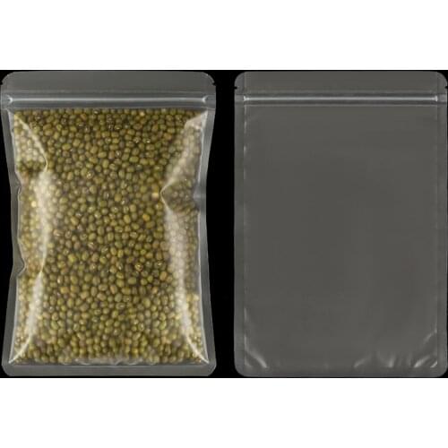 100pcs Frosted surface Plastic bags 16x24cm Matte clear Zip Lock bag, food grade storage pouch Zipper clip seal sachet retail