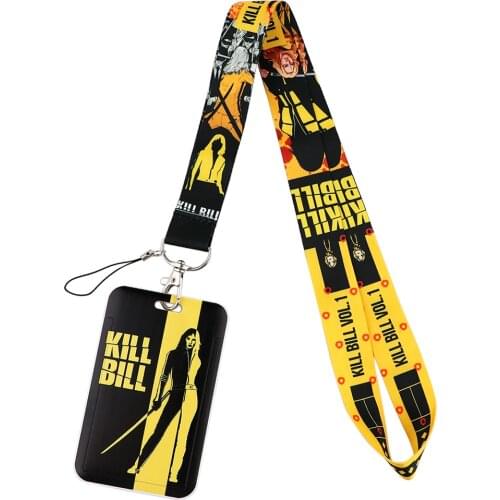 PF539 Dongmanli Movie Killer Lanyard Credit ID Badge Holder Key Rings Bag Student Cute Travel Bank Bus Card Cover Keychain
