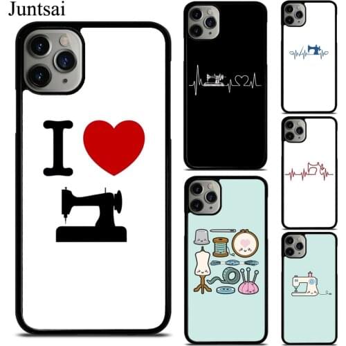 Heart beats sewing machine Case For iPhone X XS Max XR 7 8 SE 2020 6S Plus 5 12 Mini 11 Pro Max Cover Coque