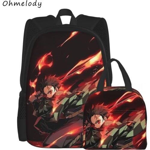 My Hero Academia Children School Backpack Lunch Bags Teenage Anime Book Bags Insualted Cooler Bags Cartoon Casual Daypack