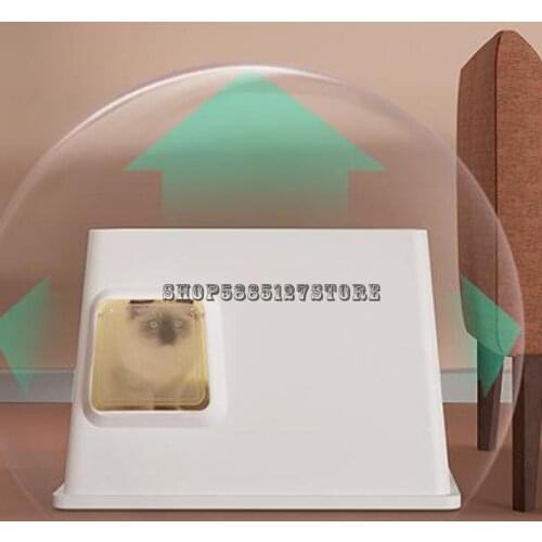 Long Channel Cat Litter Basin Fully Enclosed Large Cat Toilet Deodorization Cat Litter Basin Small Kitten Splash Proof Corridor