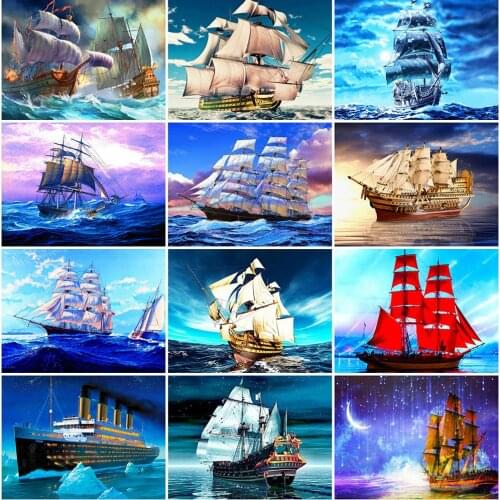 Evershine 5D DIY Diamond Painting Ship Diamond Embroidery Sale Scenery Mosaic Cross Stitch Picture Of Rhinestone Home Decor