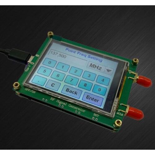 Jones ADF4350 RF Signal Source Generator Wave Point Frequency Sweep Contact Screen LCD