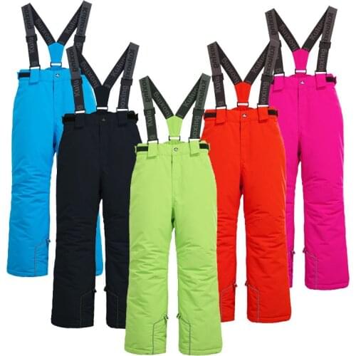 Children Waterproof Winter Trousers 1-7Yrs Children Ski Pants Boys Girl Overalls Childrens Snowboard Pants Snow Pants Kids