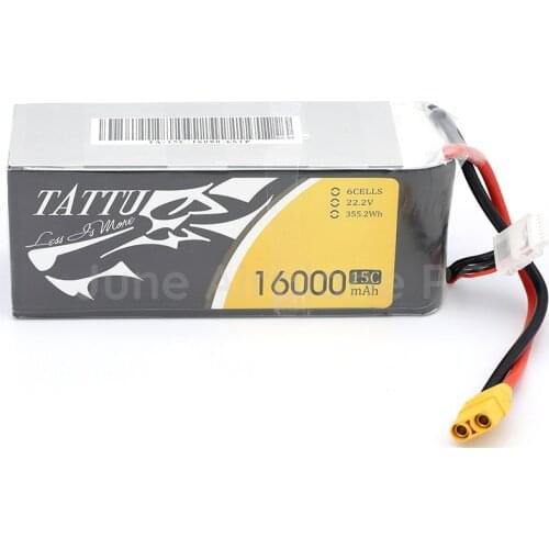 TATTU 16000mAh 15C LiPO Battery Burst 30C for Big Load Multirotor FPV Drone Hexacopter Octocopter