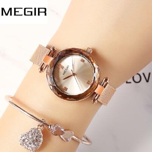 MEGIR Watch Women luxury Fashion Casual Waterproof Quartz Watches Milanese Mesh Bracelet Ladies Elegant Wrist Watch Girl 4211