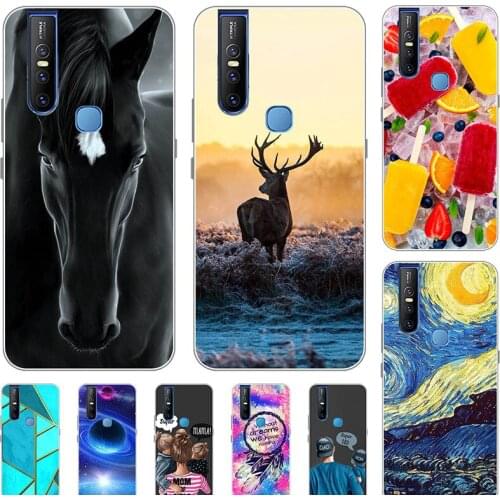 Fashion Bumper Cute Case For VIVO V15 PRO Case For Vivo V11 V11 PRO/X21S Soft Silicone Cat Horse Flower Cover Back Shell