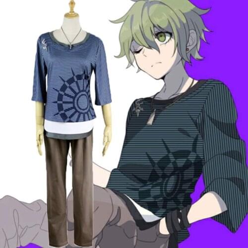 4pcs Anime Super Danganronpa V3 Cosplay Rantaro Amami Costume Wig For Men Women School Uniform Halloween Christmas Outfit C98M10