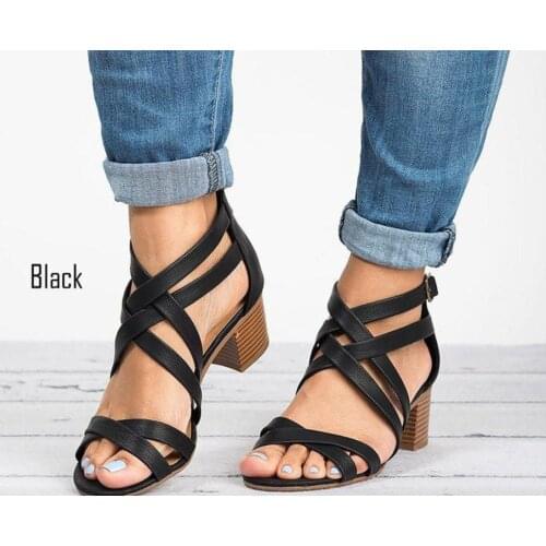 Hot style large cross strap sandals for spring/summer