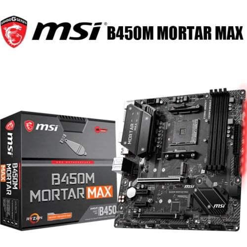 NEW Socket AM4 AMD B450 MSI B450M MORTAR MAX Motherboard DDR4 64GB AM4 PCI-E 3.0 Original Desktop MSI B450 Mainboard AM4 B450
