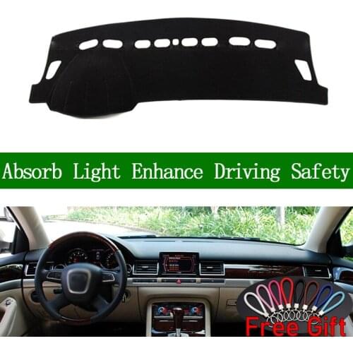 For AUDI A8 2004 2005 2006 2007-2017 Dashboard Cover Sun Shade Non-slip Dash Mat Pad Carpet Car Stickers Interior Accessories