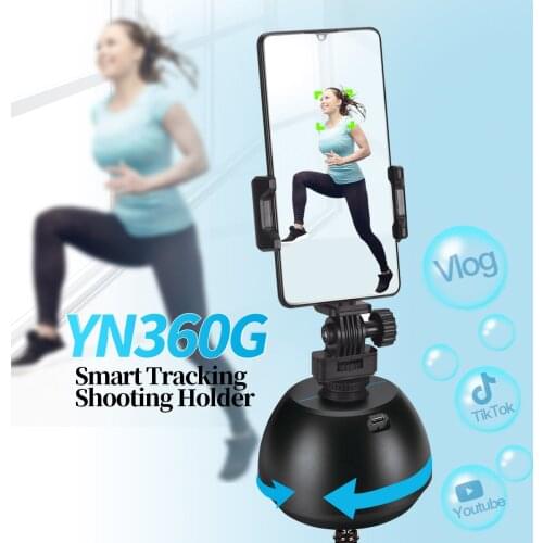 YONGNUO YN360G Auto Tracking Smart Shooting Phone Holder 360°Rotation Auto Face/Body for video/vlog/youtube Live Broadcas
