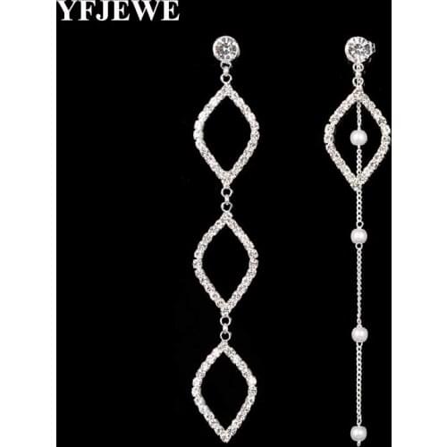 YFJEWE Punk Shellhard Unique Rhombus Earrings Charms Long Chain Tassel Drop Dangle Earring For Women Fashion Jewelry Bijoux E577