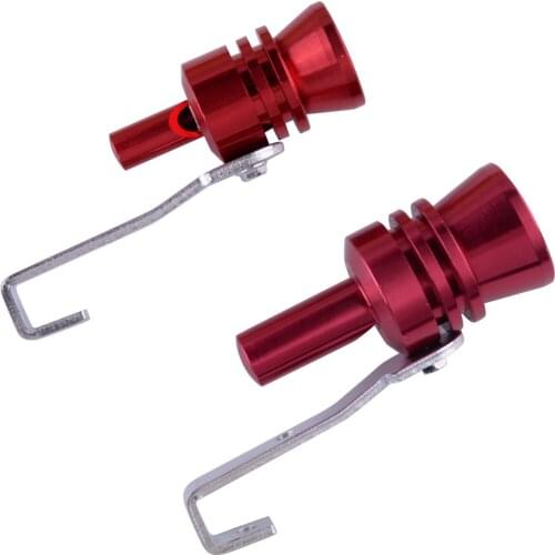 Universal Red Aluminum Car Auto Blow Off Valve BOV Noise Turbo Sound Whistle Simulator Muffler Tip Car